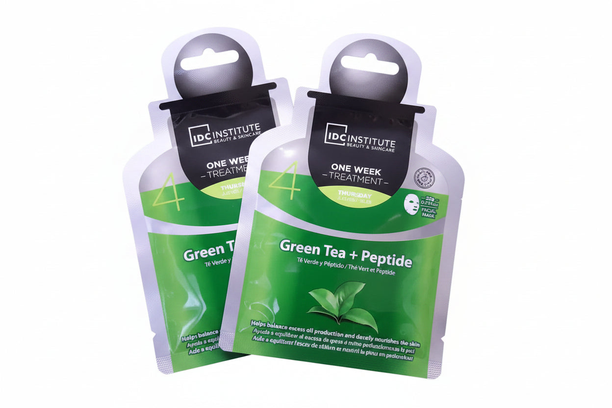 Masque visage traitement intensif thé vert & peptide - IDC Institute. 2 unités 44g