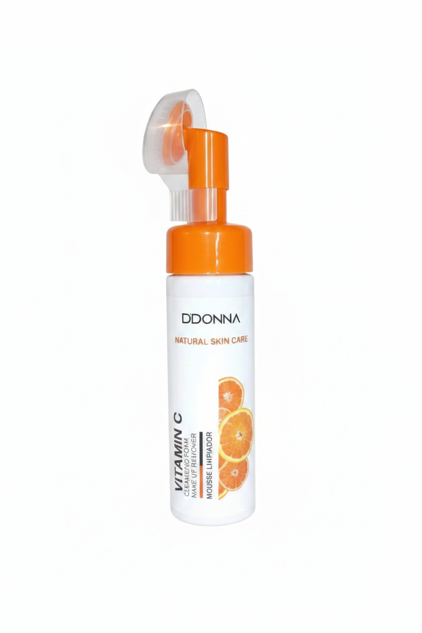 Nettoyant mousse visage vitamine C D'Donna embout brosse