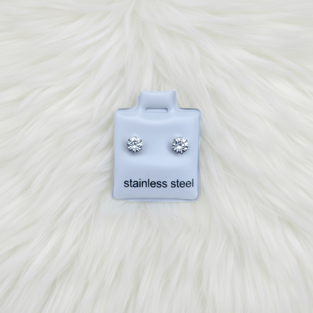 Boucles d'oreilles clous strass taille 2 (4mm)