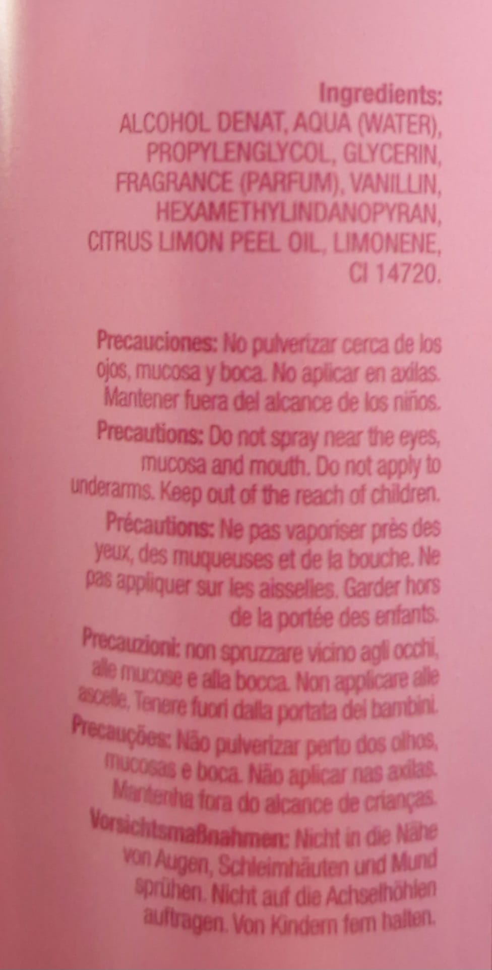 ingrédients brume prady yummy marshmallow : alcohol denat, aqua(water), propylenglycol, glycerin, fragrance(parfum), vanillin, hexamethylindanopyran, citrus limon peel oil, limonene, CI 14720