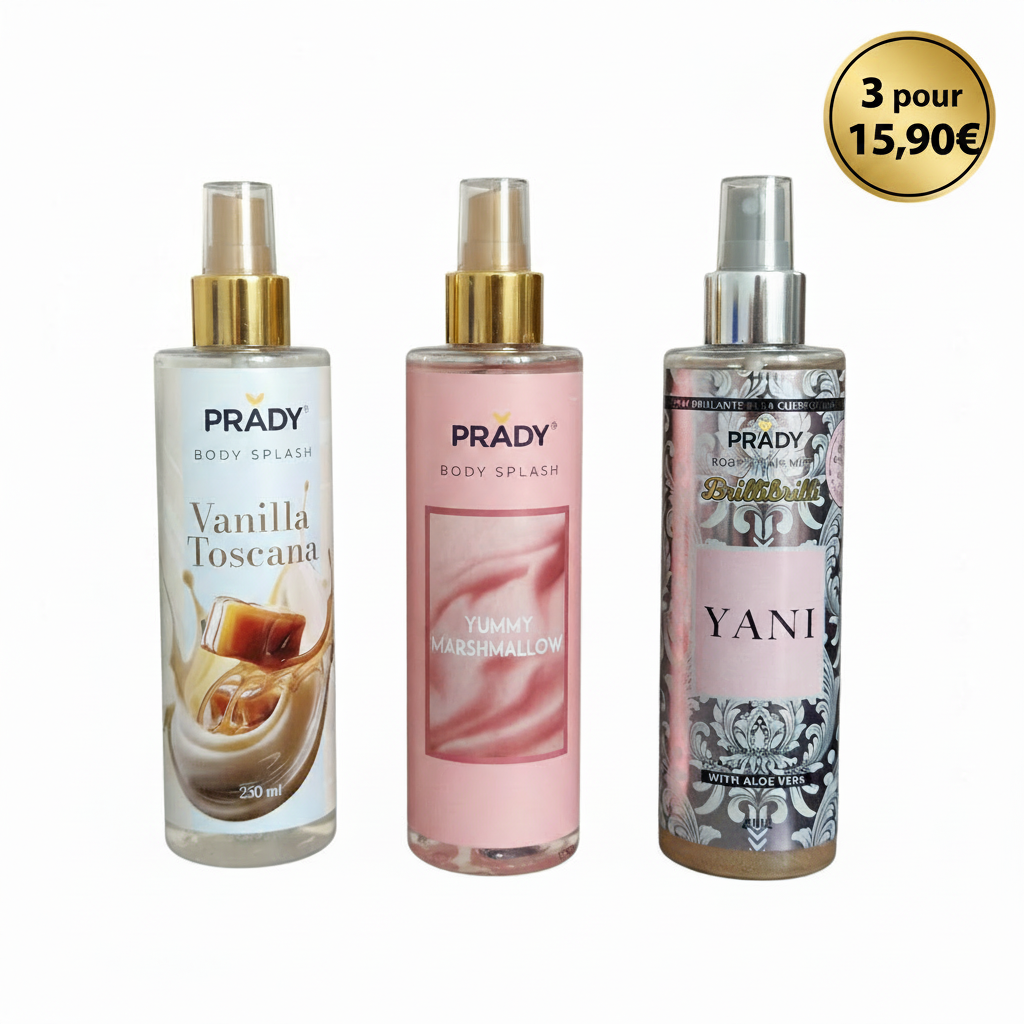 Pack 3 Brumes Corps · Vanille Toscane, Marshmallow, Yani 